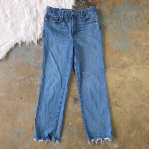 Good American Good Curve Straight Leg Jeans Size 10 30 Indigo 338 Stretch Denim